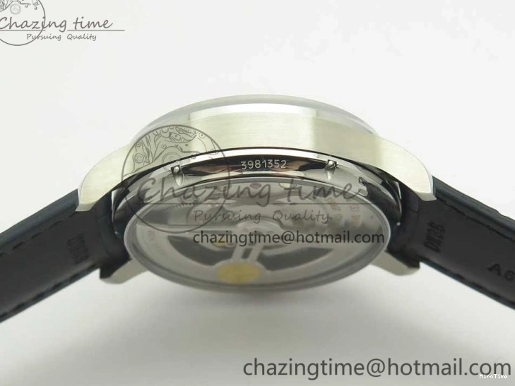 MIROTIME 0111 Cozy Portuguese Tourbillon IW5463 SS ZF Best Edition White Dial Blue Hands on Blue Leather Strap 7172